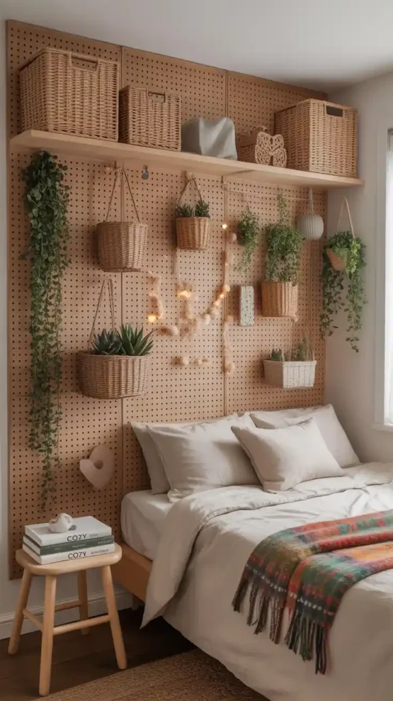 Create Vertical Storage with Hooks and Pegboards