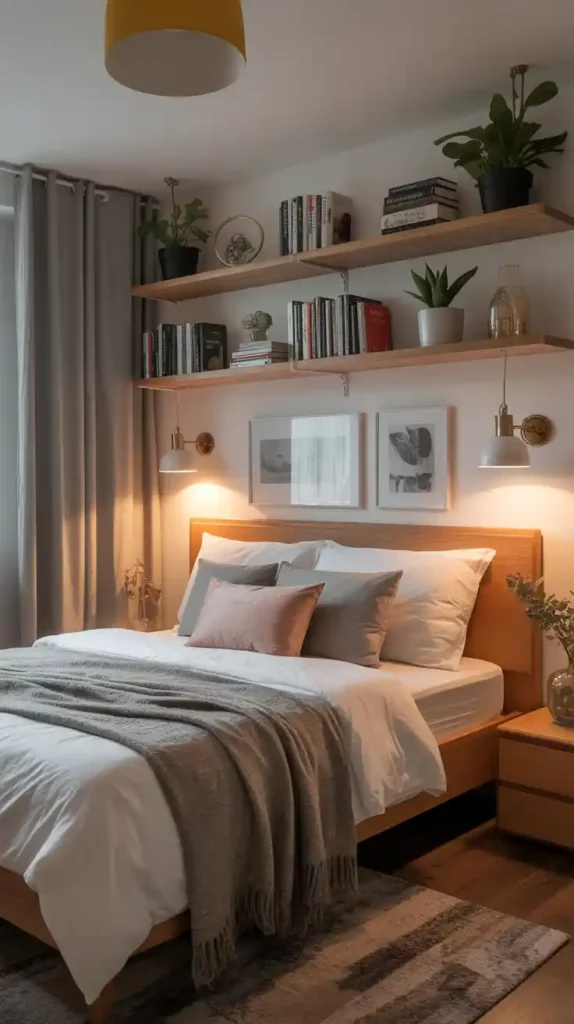 Install Floating Shelves for Storage